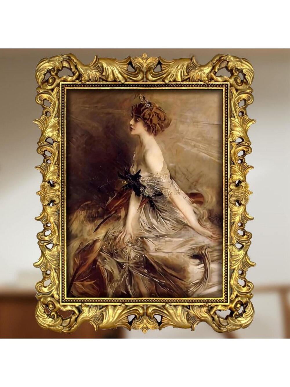 Vintage Gold Ornate 11x14 Picture Frame - Baroque Style Home Decor Display